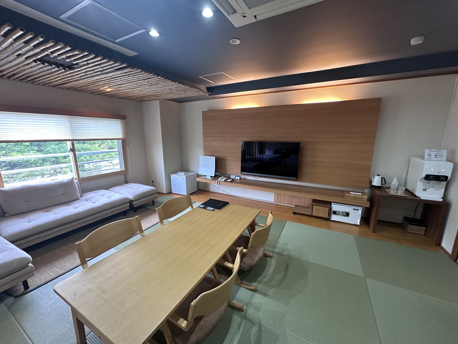 光陽閣の和洋室のテレビとソファ